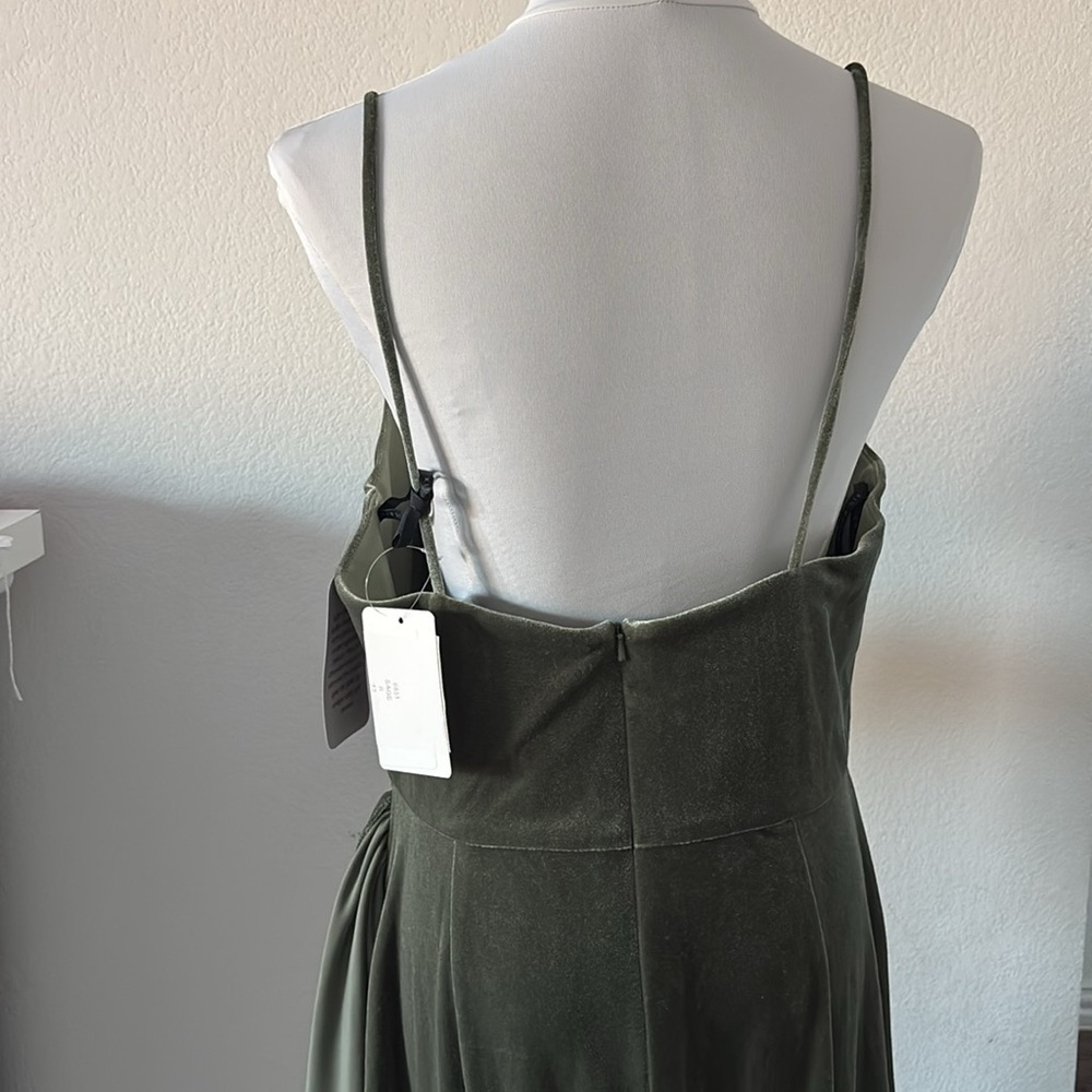 After Six Green Backless Slit Maxi Gown - Picture 7 of 9